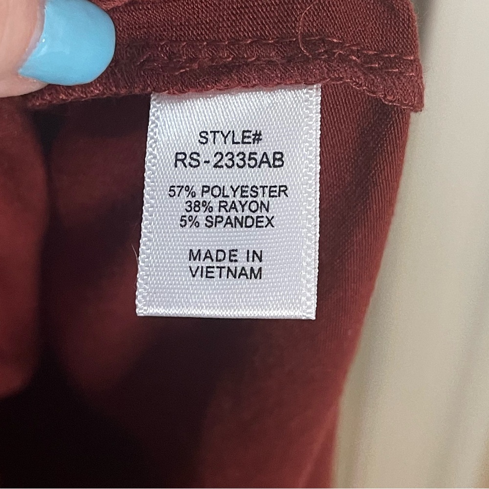 NWT Zenana Outfitters Maxi Skirt Dark Rust With Pockets Drawstring Size M - Picture 6 of 6